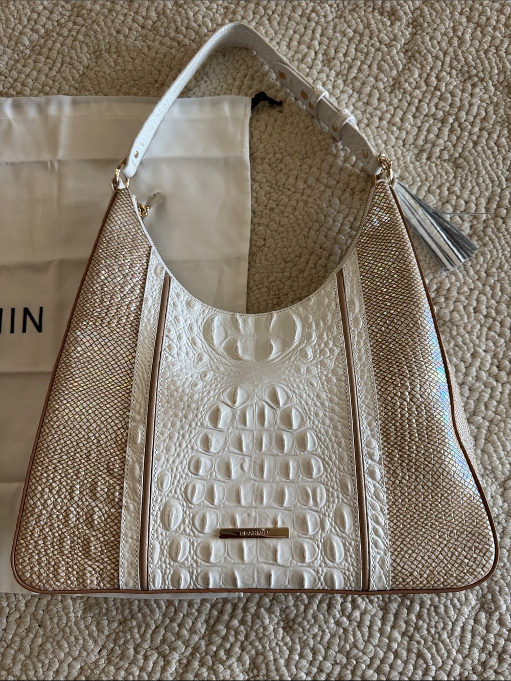 Brahmin Tabitha Sea Salt White Colada
